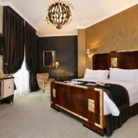 Art Deco yatak odası fotoğraf seçenekleri