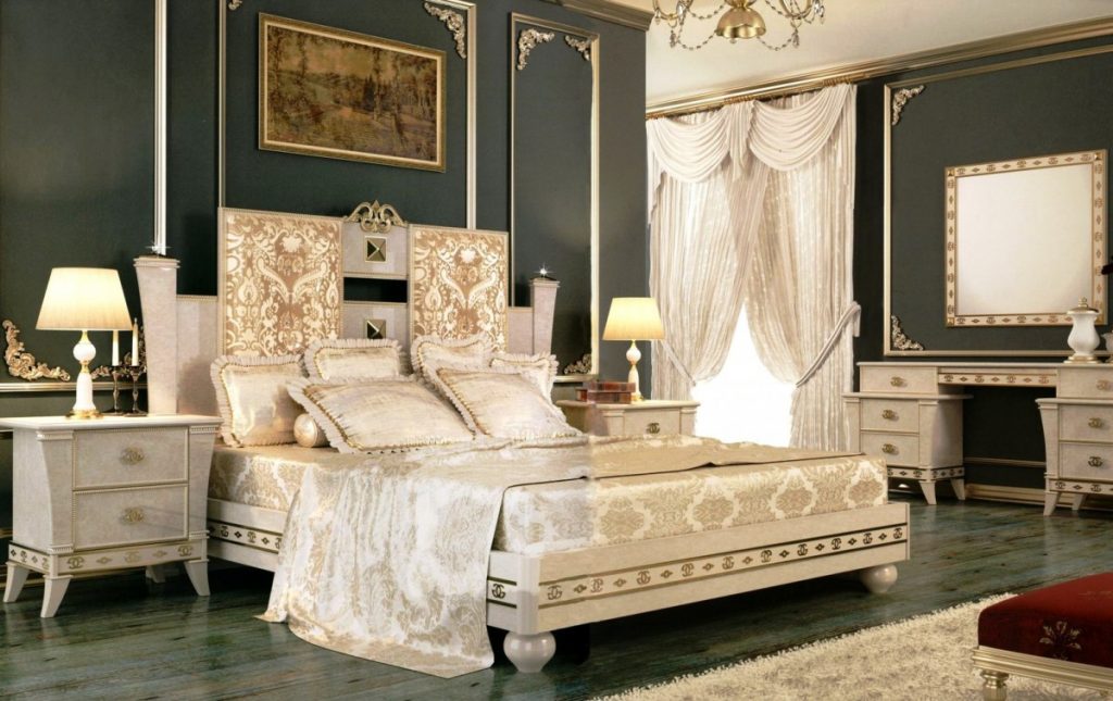 Art Deco yatak odası iç