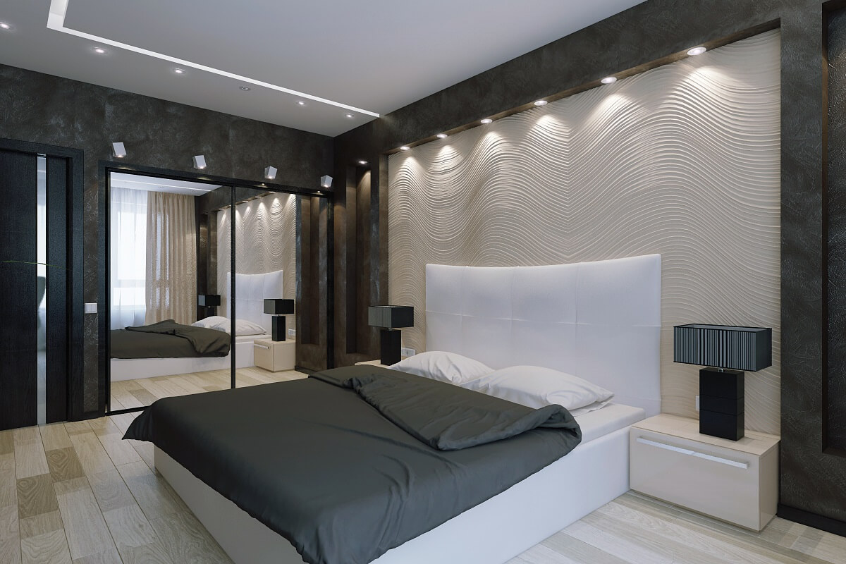 yüksek teknoloji yatak odası tasarım fikirleri