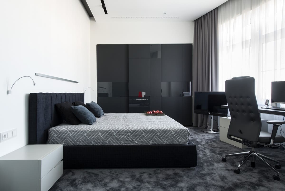 minimalizm tarzı yatak odası dekor