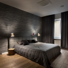 fotografie de design de dormitor în stil minimalism
