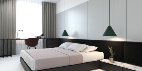 minimalism interior dormitor foto