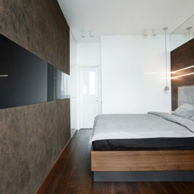 minimalist yatak odası manzarası