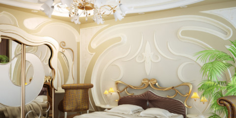 Fotografie de decor Art Nouveau pentru dormitor