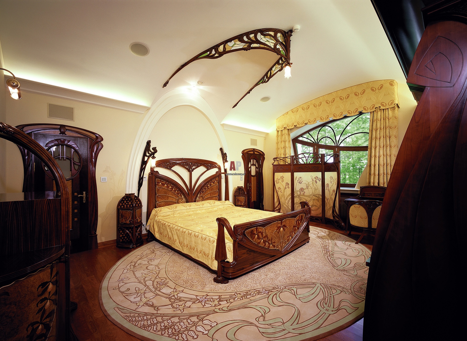 Art Nouveau yatak odası tasarımı
