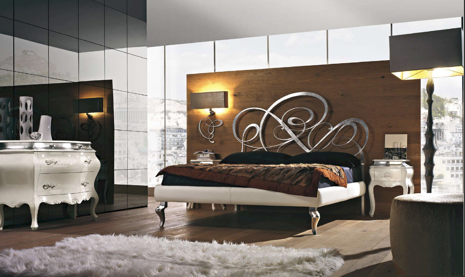 Art Nouveau yatak odası dekor fikirleri