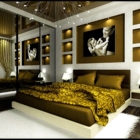 Art Nouveau yatak odası seçenekleri fotoğraf