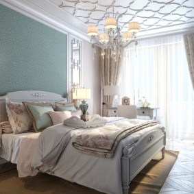 neoklasik yatak odası dekor fotoğraf