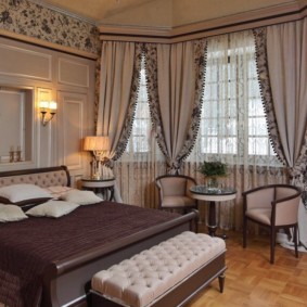 neoklasik yatak odası iç fotoğraf