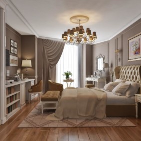 neoklasik tarzı yatak odası fotoğraf dekorasyon