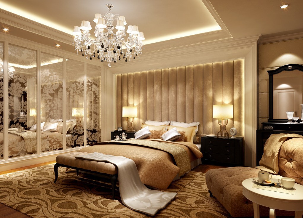 neoklasik yatak odası