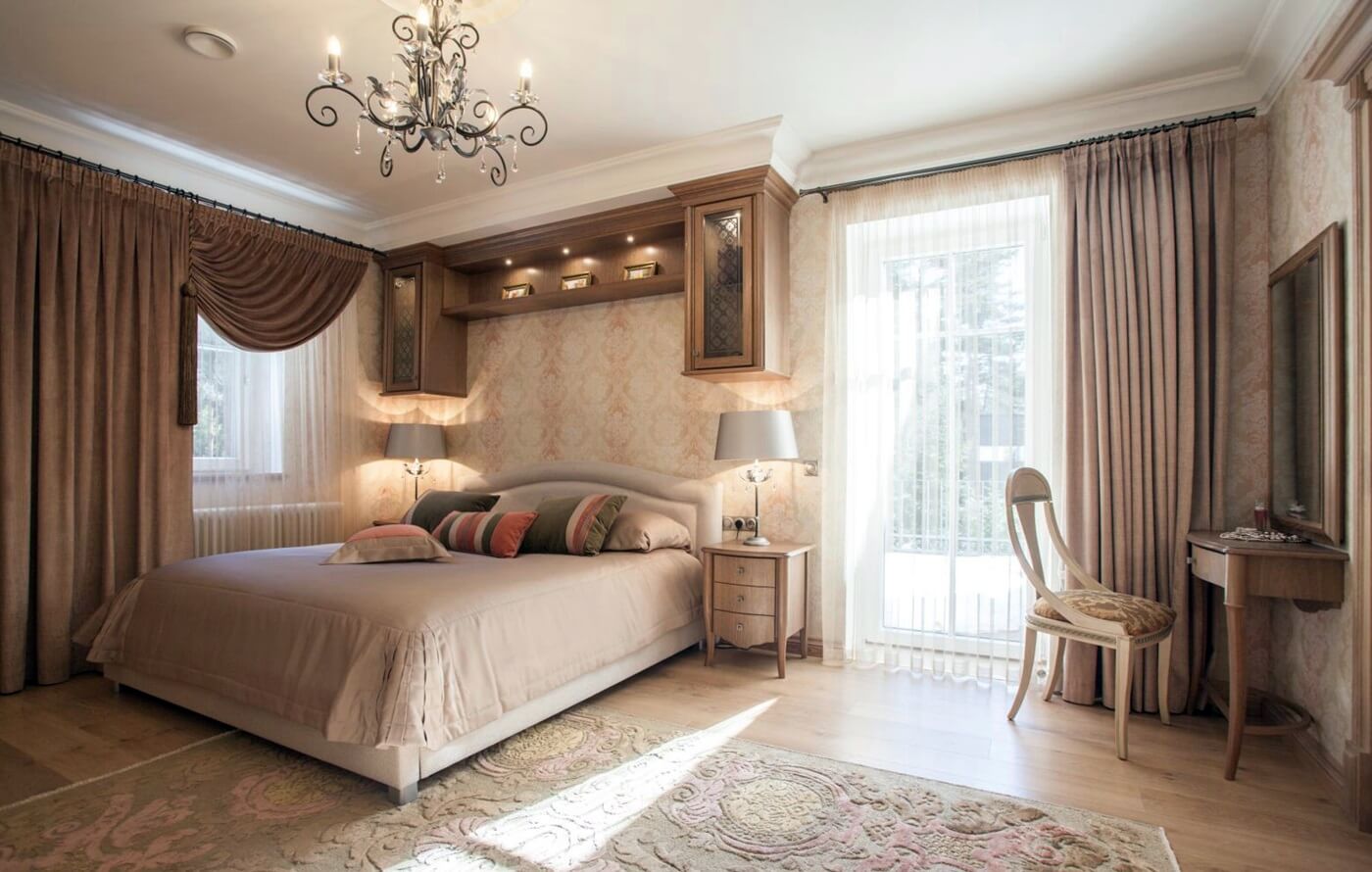 neoklasik yatak odası manzarası