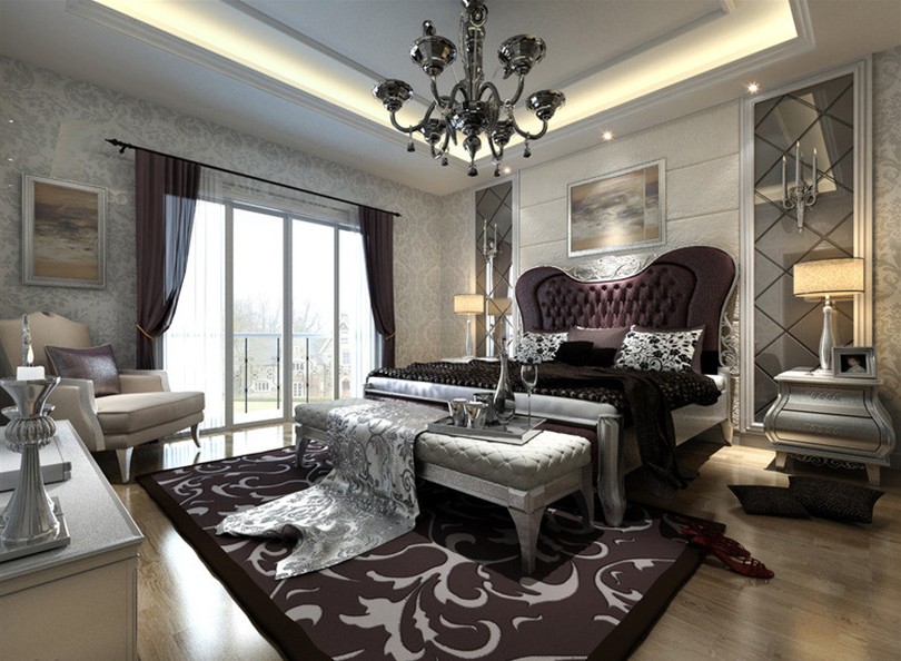 neoklasik yatak odası
