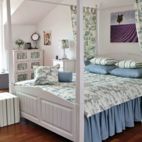 Provence tarzı yatak odası iç fotoğraf