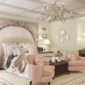 Provence tarzı yatak odası fotoğraf dekorasyon
