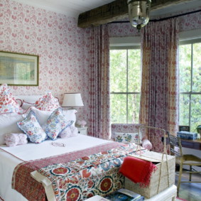 Provence tarzı yatak odası inceleme fotoğraf