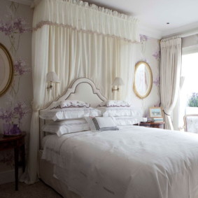 Provence tarzı yatak odası iç seçenekleri