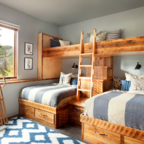 dağ evi yatak odası görünümleri fikirler