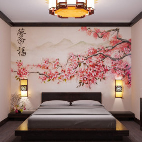מיני תמונות חדר שינה בסגנון יפני