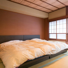Japāņu stila guļamistabas dekorēšanas idejas