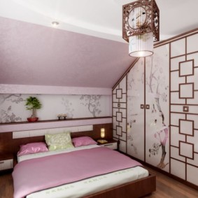 fotografie de design de dormitor în stil japonez