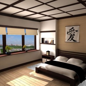 الأفكار غرفة نوم الصورة اليابانية