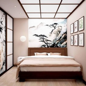 japāņu stila guļamistabas dizaina idejas