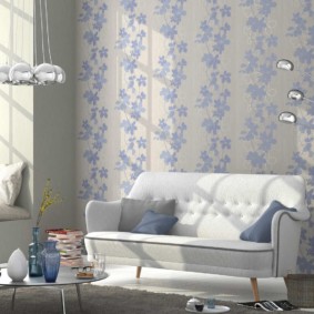 light wallpaper in the living room photo decor