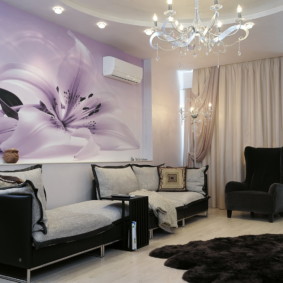 light wallpaper in the living room design ideas