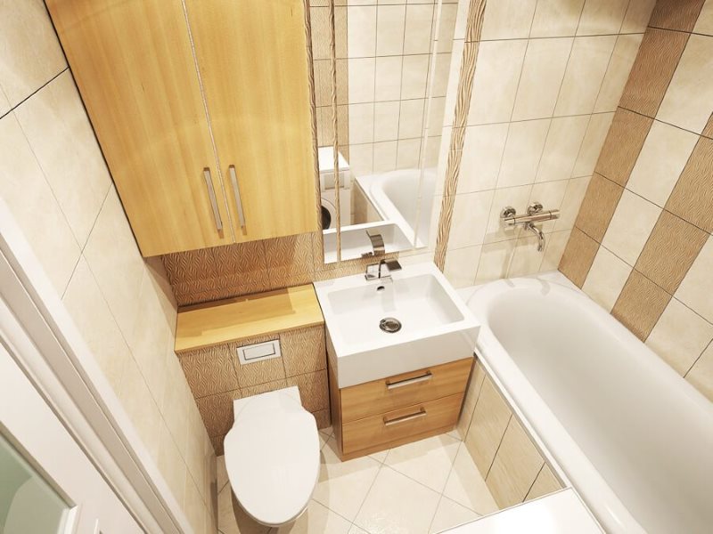 Intérieur d'une petite salle de bain dans un style moderne