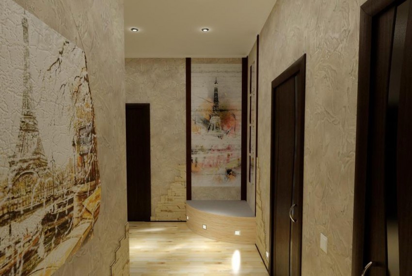 stucco in the hallway