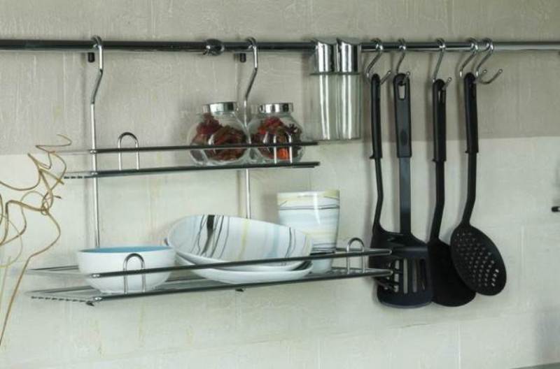 gas pipe in the kitchen railing