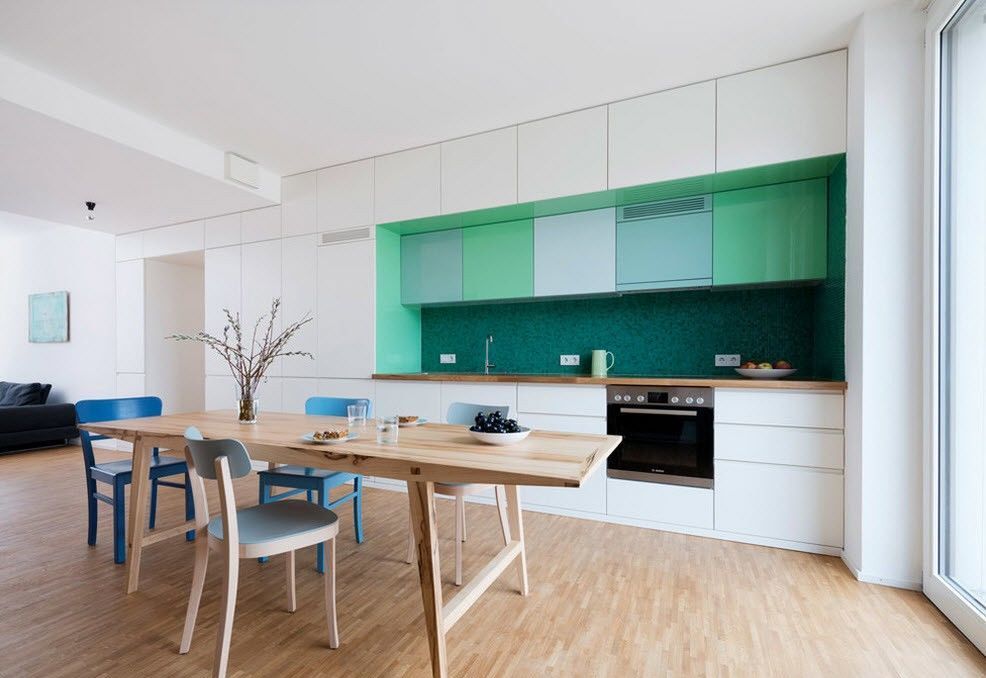 أفكار تصميم المطبخ غرفة الطعام التصميم