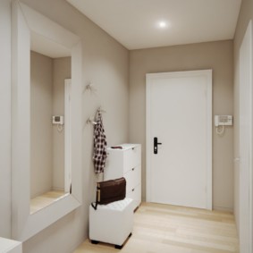 apartman minimalizminde uzun koridor