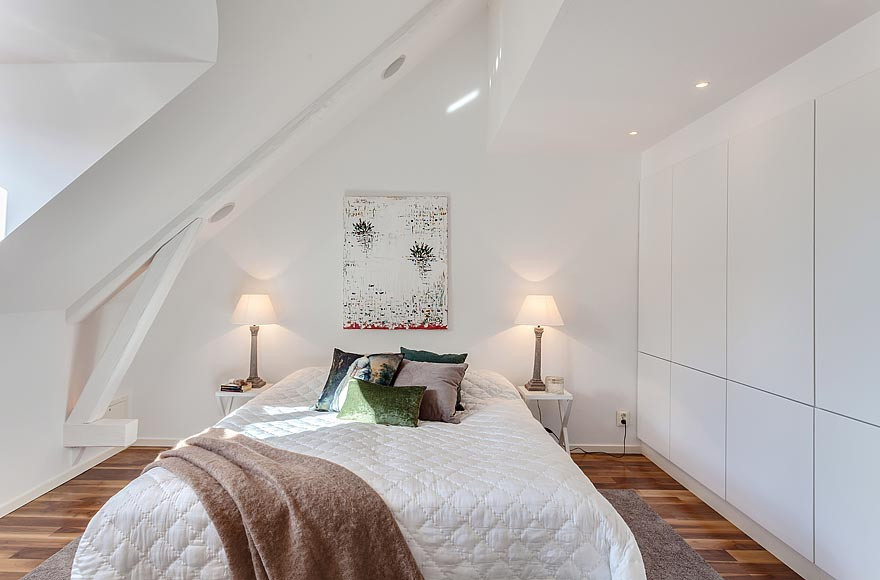 beyaz yatak odası tasarım fotoğraf