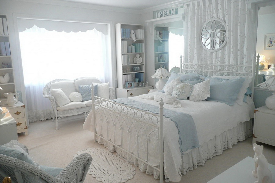 ý tưởng trang trí phòng ngủ màu trắng