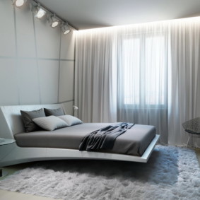 idei de decor al dormitorului alb