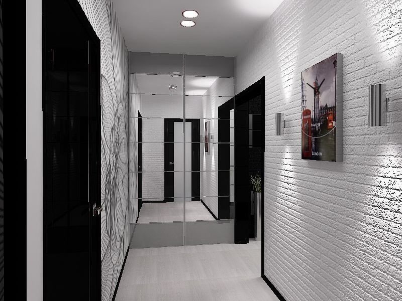 siyah ve beyaz koridor