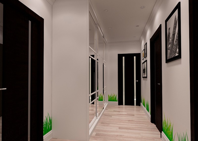 bir panel evde koridor