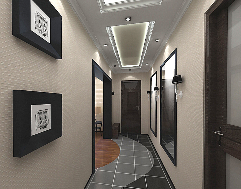 corridor in a panel house apartment