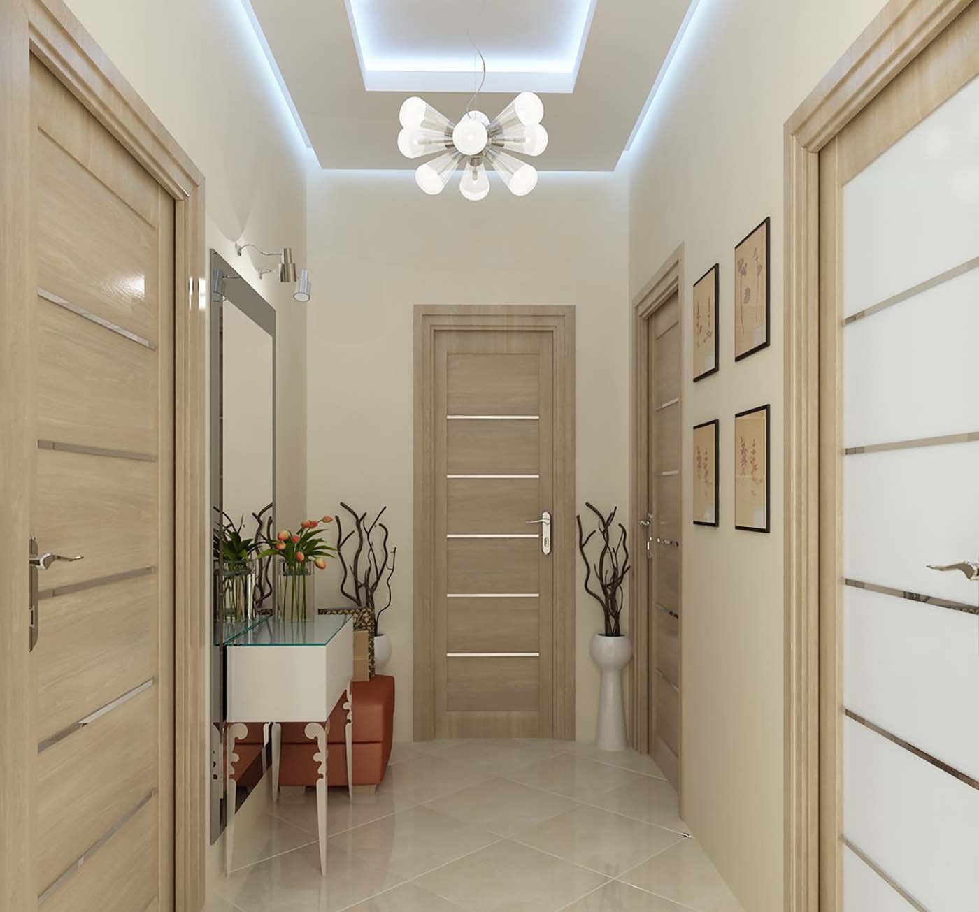 panel ev daire koridor tasarımı