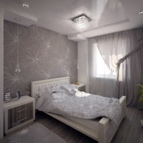 yatak odası tasarımı 12 metrekare ışık kaplaması