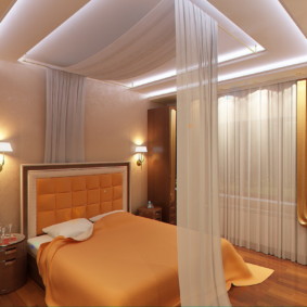 yatak odası tasarımı turuncu 12 m2