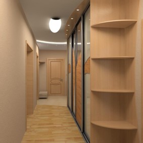 long couloir à l'intérieur des idées de l'appartement