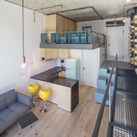Duplex studio apartment in a modern style