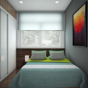 Stor perde ile bir yatak odası tasarımı