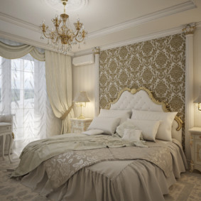 غرفة نوم كلاسيكية بألوان الباستيل