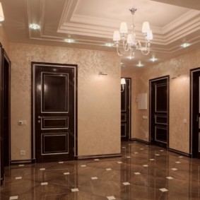 Brown floor with glossy finish