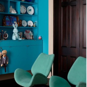 Turquoise upholstery