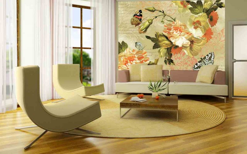 murals in the living room ideas
